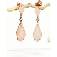 Ose Shop Kristal Kuvars Taşlı Gümüş Bayan Küpe