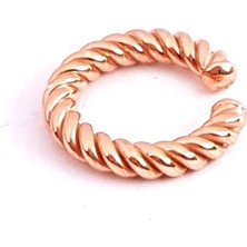 Ose Shop Italyan Tasarımı Gümüş Rose Sıkıştırmalı Kıkırdak Küpesi