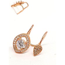 Ose Shop Pırlanta Işıltısında zirkon taşlı gümüş Kıkırdak Küpesi