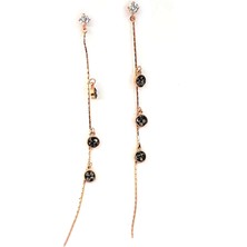 Ose Shop Swarovski Taşlı Gümüş Rose Küpe