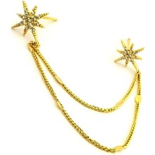 Ose Shop Zirkon Taşlı Kutup Yıldızı Gümüş Küpe