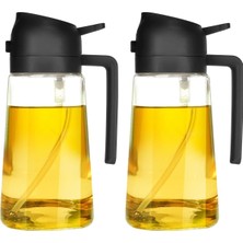 Mis Kitchen 2 Adet Siyah Yağdanlık 550ML - Sprey ve Dökmeli Yağdanlık