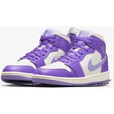 Nike BQ6472-504 Nike Air Jordan 1 Mid Sneaker Spor Mor Kadın Ayakkabı