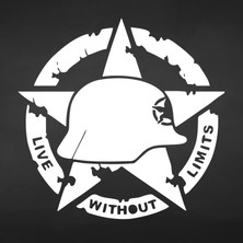 Akçay Sticker Army Kasklı Sticker Army Yıldız Sticker Araba Sticker