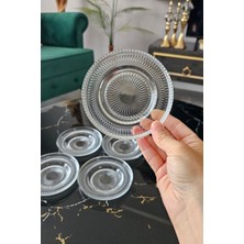 Mis Kitchen 6 Adet Cam Çay Tabağı - Elysia Uyumlu, Çay Tabağı MIS64050