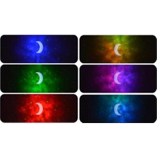 Çocuk Hareketli Projektör Yıldız Gökyüzü Işıkları Ay Galaxy Bluetooth Gece-Led Masa Lambası