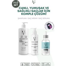 Viole Şampuan, Saç Bakım Kremi ve Argan Saç Serumu 3 Lü Set