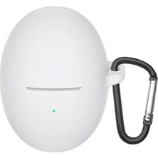 Dmay Huawei Freebuds 5 Uyumlu Mat Silikon Kılıf + Kancalı