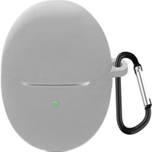 Dmay Huawei Freebuds 5 Uyumlu Mat Silikon Kılıf + Kancalı