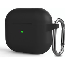 Dmay Airpods 3. Nesil Uyumlu Silikon Lüx Kılıf+Kancalı