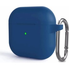 Dmay Airpods 3. Nesil Uyumlu Silikon Lüx Kılıf+Kancalı