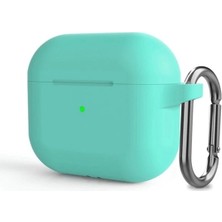 Dmay Airpods 3. Nesil Uyumlu Silikon Lüx Kılıf+Kancalı