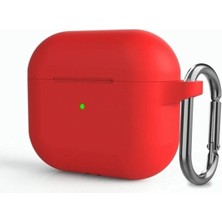 Dmay Airpods 3. Nesil Uyumlu Silikon Lüx Kılıf+Kancalı