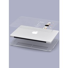 Macbook Air (M2-M3) Kılıf 13.6 Inç A2681-A3113 2022/2024 Şeffaf Sert Kapak Koruma Macup-22 Kediler Nice Bay Beyaz