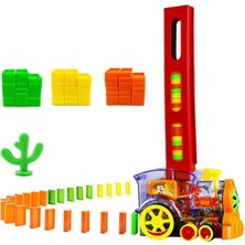 Domino Tren 60 Parça Sesli Tren Seti Mega Set Domino Taşı Dizen Tren Sesli Işıklı