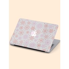 Macbook Air (M1) Kılıf 13.3 Inç A1932-A2179-A2337 2020/2021 Şeffaf Kapak Tam Koruma Macup-05 Kırmızı Kış