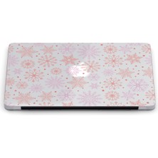 Macbook Air (M1) Kılıf 13.3 Inç A1932-A2179-A2337 2020/2021 Şeffaf Kapak Tam Koruma Macup-05 Kırmızı Kış