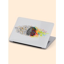 Macbook Air (M1) Kılıf 13.3 Inç A1932-A2179-A2337 2020/2021 Şeffaf Sert Kapak Koruma Macup-28 Beyin Colorful