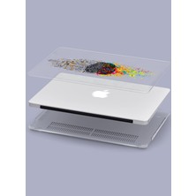 Macbook Air (M1) Kılıf 13.3 Inç A1932-A2179-A2337 2020/2021 Şeffaf Sert Kapak Koruma Macup-28 Beyin Colorful