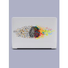 Macbook Air (M1) Kılıf 13.3 Inç A1932-A2179-A2337 2020/2021 Şeffaf Sert Kapak Koruma Macup-28 Beyin Colorful