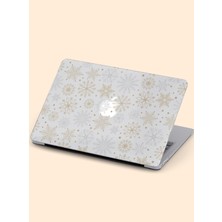 Macbook Air (M2-M3) Kılıf 13.6 Inç A2681-A3113 2022/2024 Şeffaf Kapak Tam Koruma Macup-04 Gri Kış