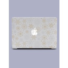 Macbook Air (M2-M3) Kılıf 13.6 Inç A2681-A3113 2022/2024 Şeffaf Kapak Tam Koruma Macup-04 Gri Kış