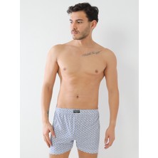 6'lı Çift Patlı Desenli Empirme Kumaş Düz Erkek Boxer