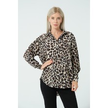 Maon Butik Leopar Desenli Gömlek