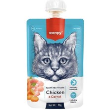 Wanpy Taze Tavuklu ve Havuçlu Et Ezmesi Doğal Kedi Ödülü 90 gr