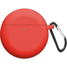 Dmay Huawei Freebuds 4 Uyumlu Kılıf Mat Silikon + Askılık