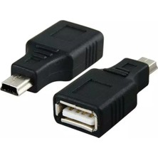 Derwell Yeni 2025 Teyp Flash Bellek Mini USB V3 Otg Dönüştürücü 5 Pin Mini USB Erkek USB Dişi Aparat Oto