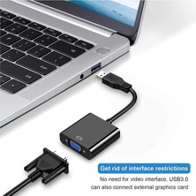 Derwell Yeni 2025 USB 3.0 VGA Çevirici Adaptör USB To VGA Dönüştürücü Kablo 1080P Adaptörü Dönüştürücü