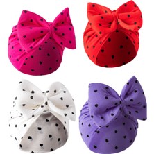 Diamondstar Kurdelalı Desenli 4 Lü Bebek Bone