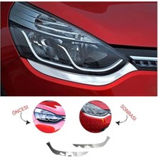 Renault Clio 4 Hb Krom Far Kaşı 2 Prç. 2012 Üzeri Paslanmaz Çelik Uyumlu