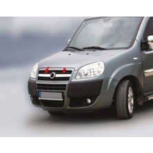 Fiat Doblo 2005-2006-2007-2008-2009-2010 Krom Ön Panjur 2 Parça Paslanmaz Çelik