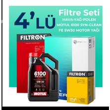 Filtron Citroen C5 AirCross 1.5 Dizel Filtre Bakım Seti Motul Motor Yağlı (2019-2023) 4 Lü