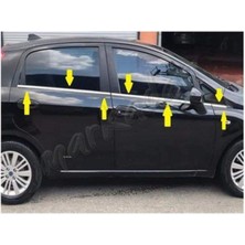 Punto Cam Çitası Krom 6 Parça 2006 2007 2008 2009 2010 2011 2012 2013 2014 2015 2016 2017 2018 2019