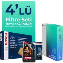 Bosch BMW 1.16 i Filtre Bakım Seti Motul Motor Yağlı (2005-2007) 4 Lü
