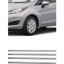 Otomotiv Ford Fiesta 2009<2017 Krom Cam Çıtası 8 Parça Paslanmaz Çelik