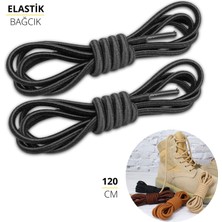 İpekbazaar 120 cm Elastik Bağcık, Yuvarlak Lastikli Ayakkabı Bağcığı, Bot Bağcığı, 1 Çift