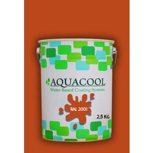 Aquacool Trend Akrilik Hobi Boya 2,5 kg Su Bazlı Hibrit Dönüşüm Boyası Ral 2001 Kızıl Turuncu