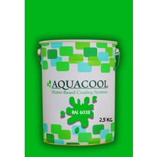 Aquacool Trend Akrilik Hobi Boya 2,5 kg Su Bazlı Hibrit Dönüşüm Boyası Ral 6038 Parlak Yeşil