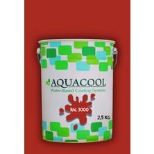 Aquacool Trend Akrilik Hobi Boya 2,5 kg Su Bazlı Hibrit Dönüşüm Boyası Ral 3000 Alev Kırmızısı