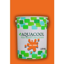 Aquacool Trend Akrilik Hobi Boya 2,5 kg Su Bazlı Hibrit Dönüşüm Boyası Ral 2008 Parlak Kızıl Turuncu