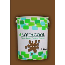 Aquacool Trend Akrilik Hobi Boya 2,5 kg Su Bazlı Hibrit Dönüşüm Boyası Ral 8008 Zeytin Kahve