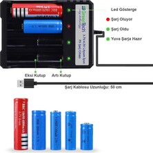 Greentech 3.7 – 4.2 Lityum İyon Pil Şarj Cihazı (Dört Yuvalı) / GT-BC05