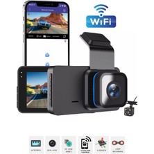 Akfa Idragon T603 Araç Kamerası 1080P Video Kaydı 3inç Ekranlı Wifi App Control Gece Görüşü Geri Görüş Kamerası