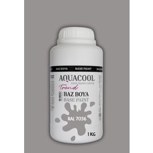 Aquacool Trend Akrilik Hobi Boya 1 kg Su Bazlı Hibrit Dönüşüm Boyası Ral 7036 Platin Grisi