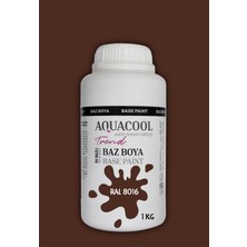 Aquacool Trend Akrilik Hobi Boya 1 kg Su Bazlı Hibrit Dönüşüm Boyası Ral 8016 Maun Kahve