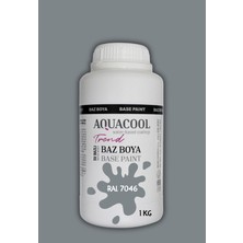 Aquacool Trend Akrilik Hobi Boya 1 kg Su Bazlı Hibrit Dönüşüm Boyası Ral 7046 Tele Gri 2